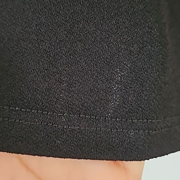 Express Black Puff Short Sleeve Chiffon Blouse Top With Keyhole Back Size S - Picture 8 of 10